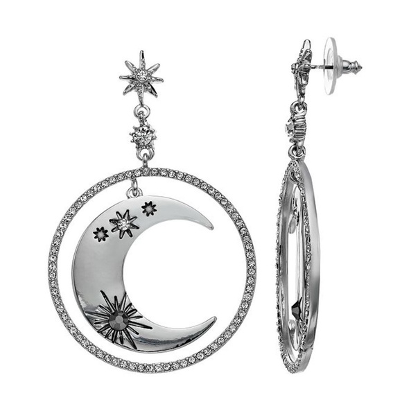 Simply Vera - Vera Wang Moon Star Orbital Drop earrings NWT - Picture 2 of 6